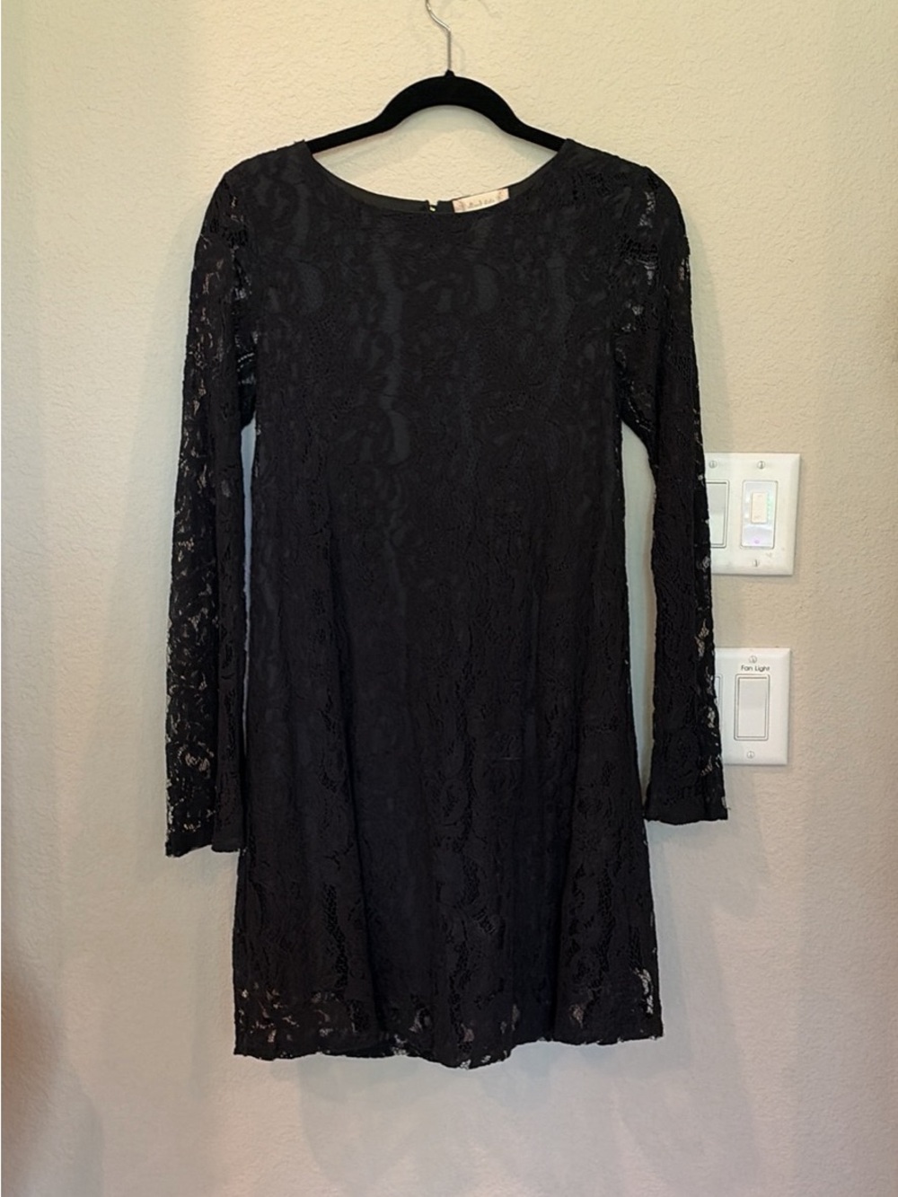 Altar'd State Black Lace Long Sleeve Sheath Dress